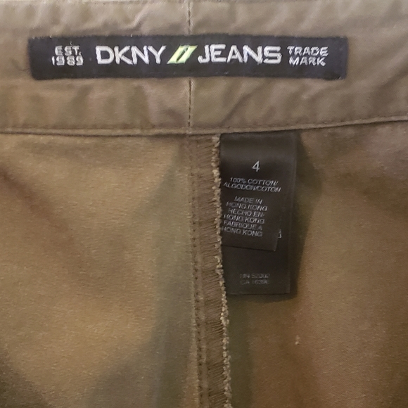 VIntage 90's DKNY Zipper-Pocket Khaki Cargo Pants -Size 4 - Picture 5 of 9